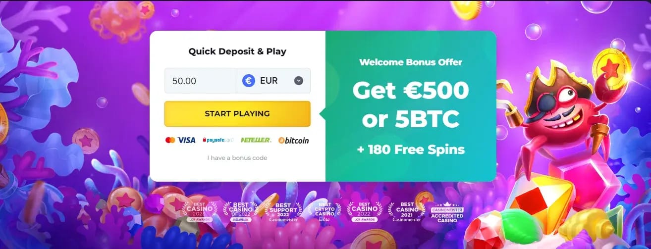 BitStarz home page