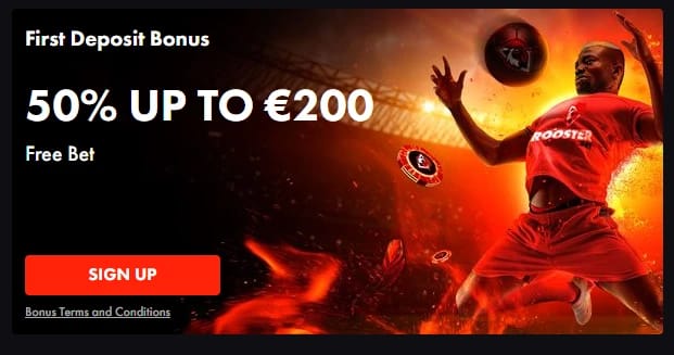 Rooster Bet home page
