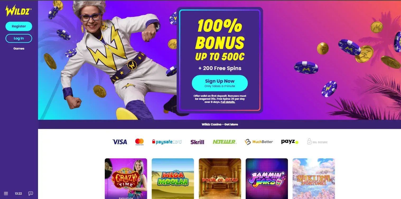 Wildz home page
