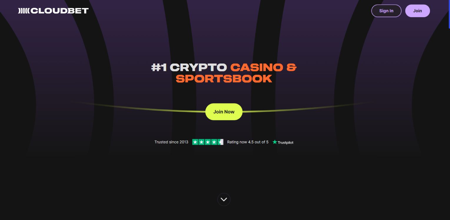 Cloudbet home page