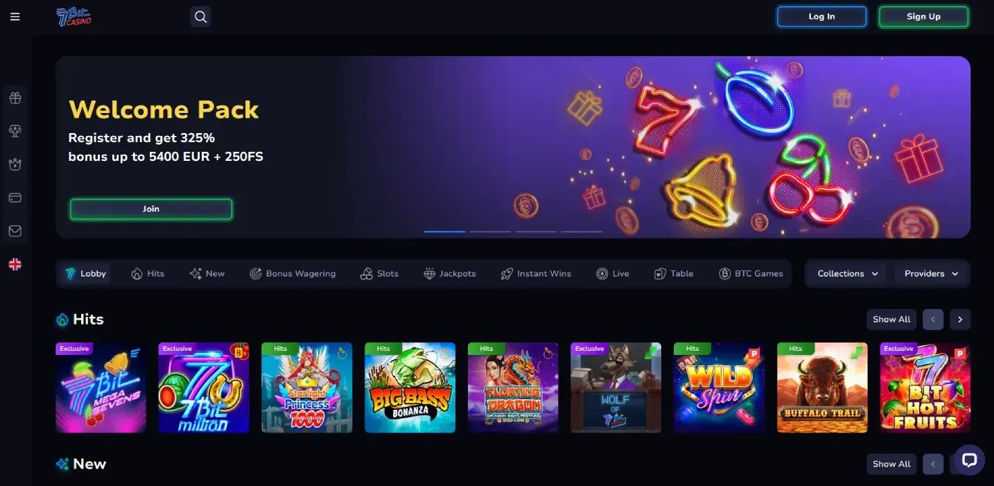 7Bit Casino home page