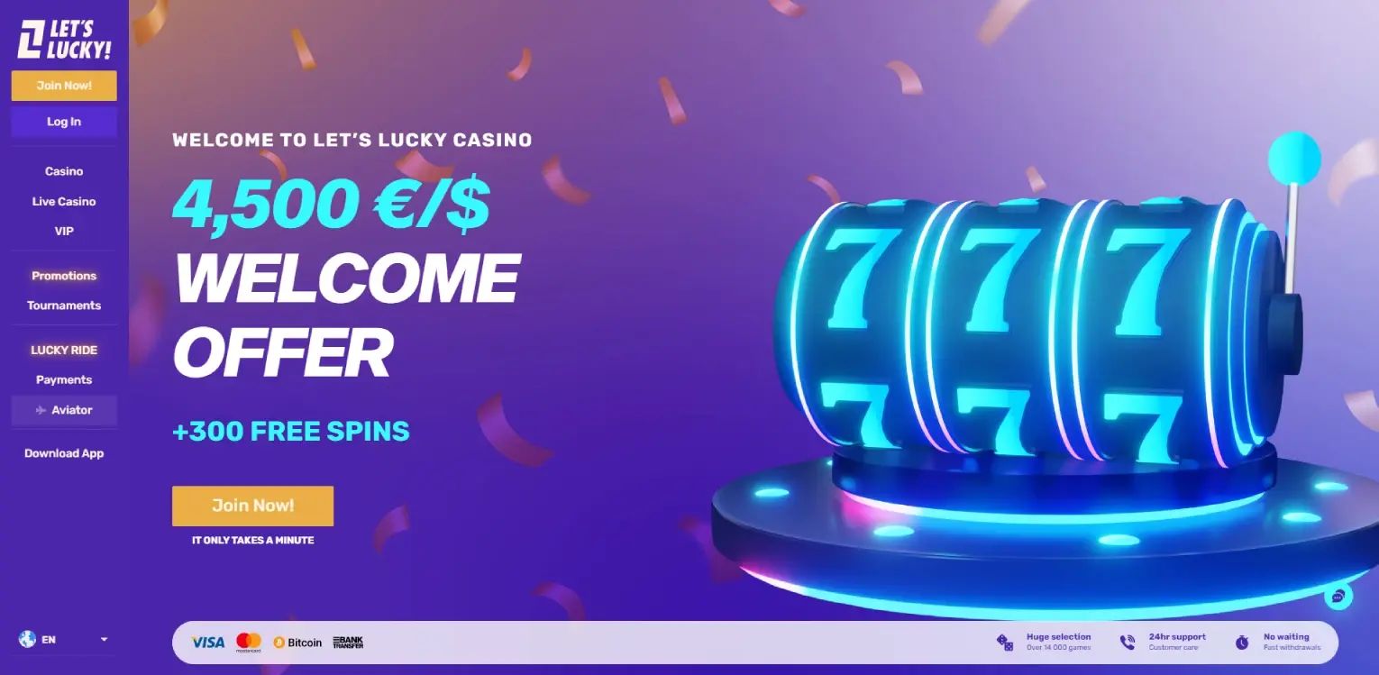 Let's Lucky home page