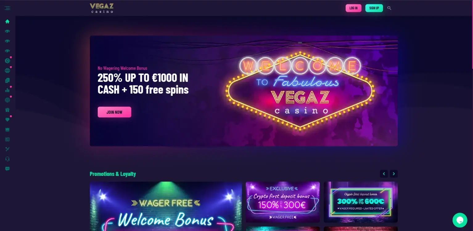 Vegaz home page