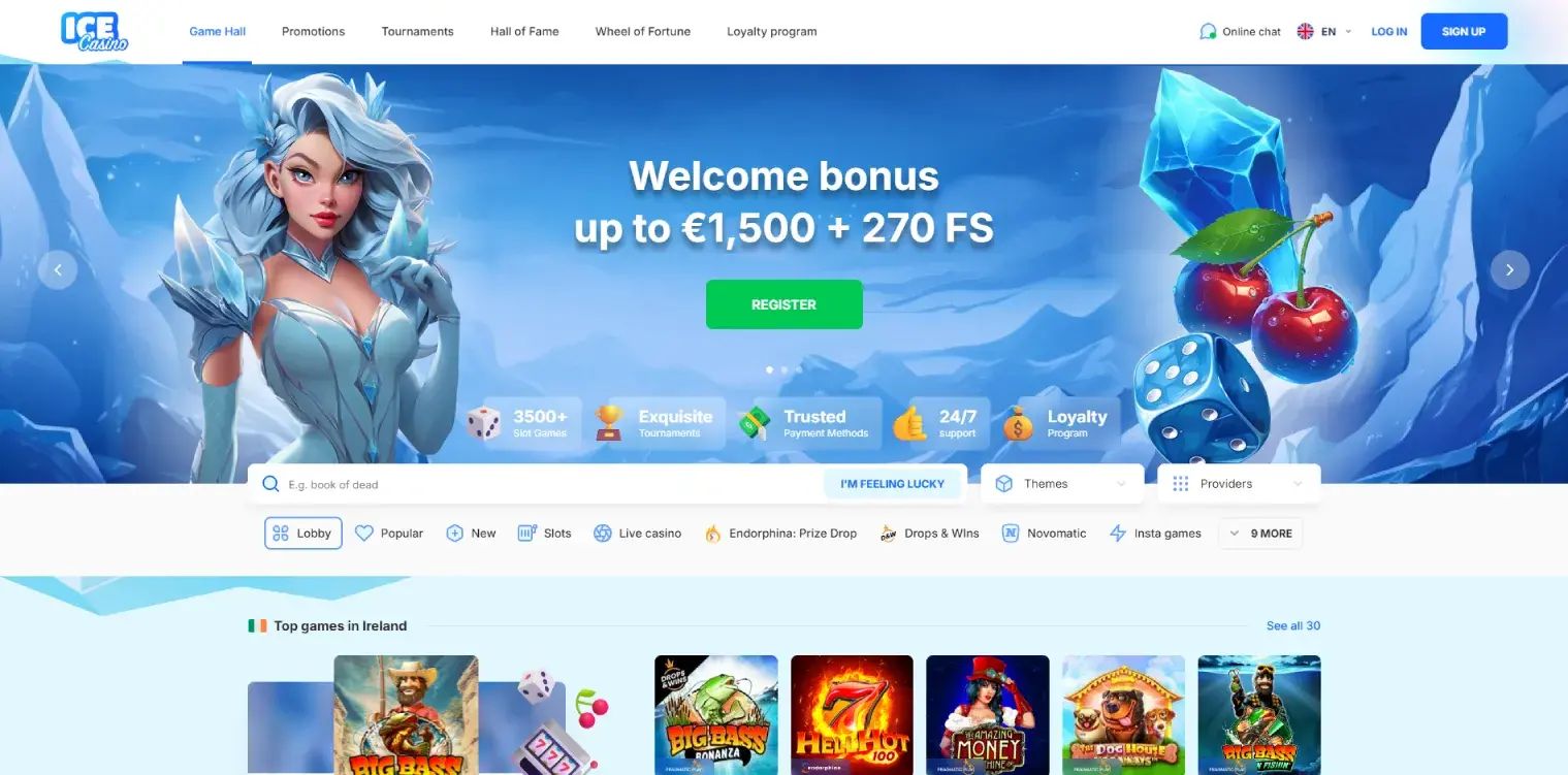 Ice home page