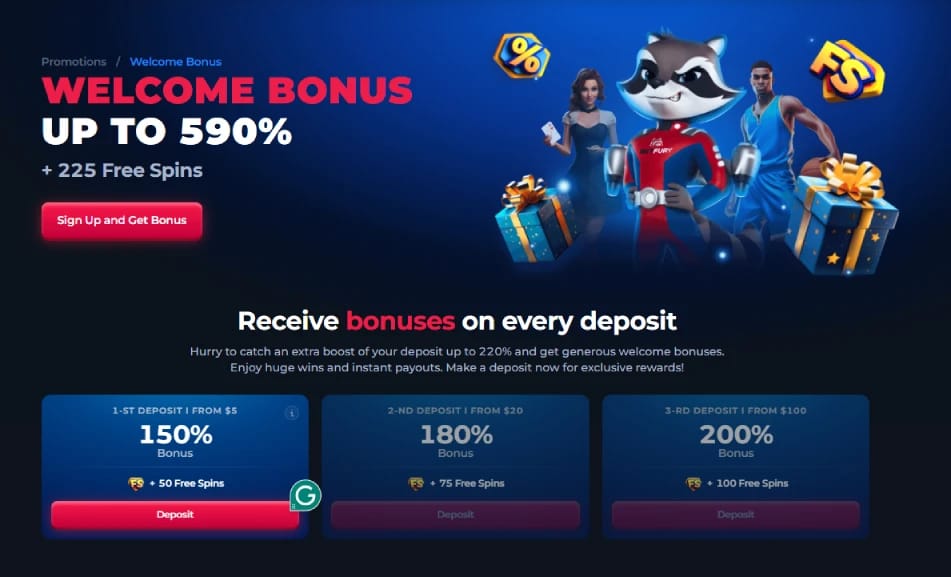 BetFury home page
